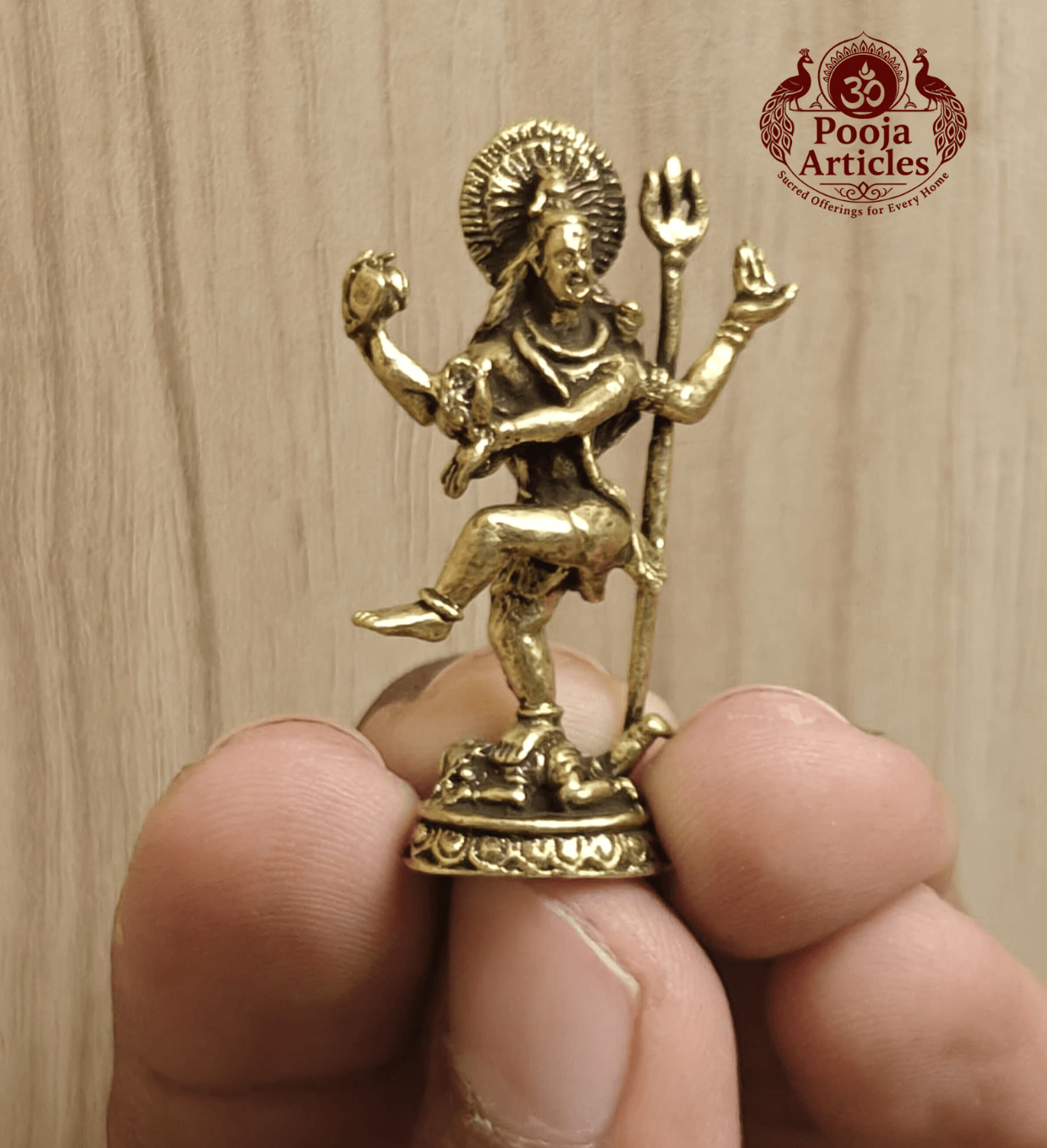 Miniature Brass Nataraja Statue 1.8 Inch