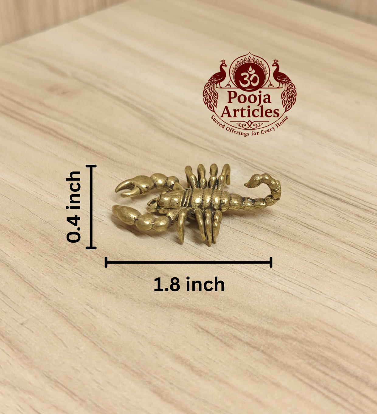 Miniature Brass Scorpion Figurine 1.8 Inch