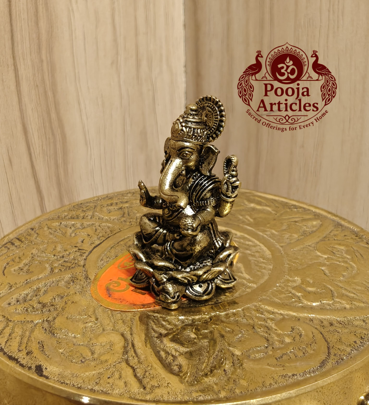 Miniature Brass Ganesh Idol 1.2 Inch