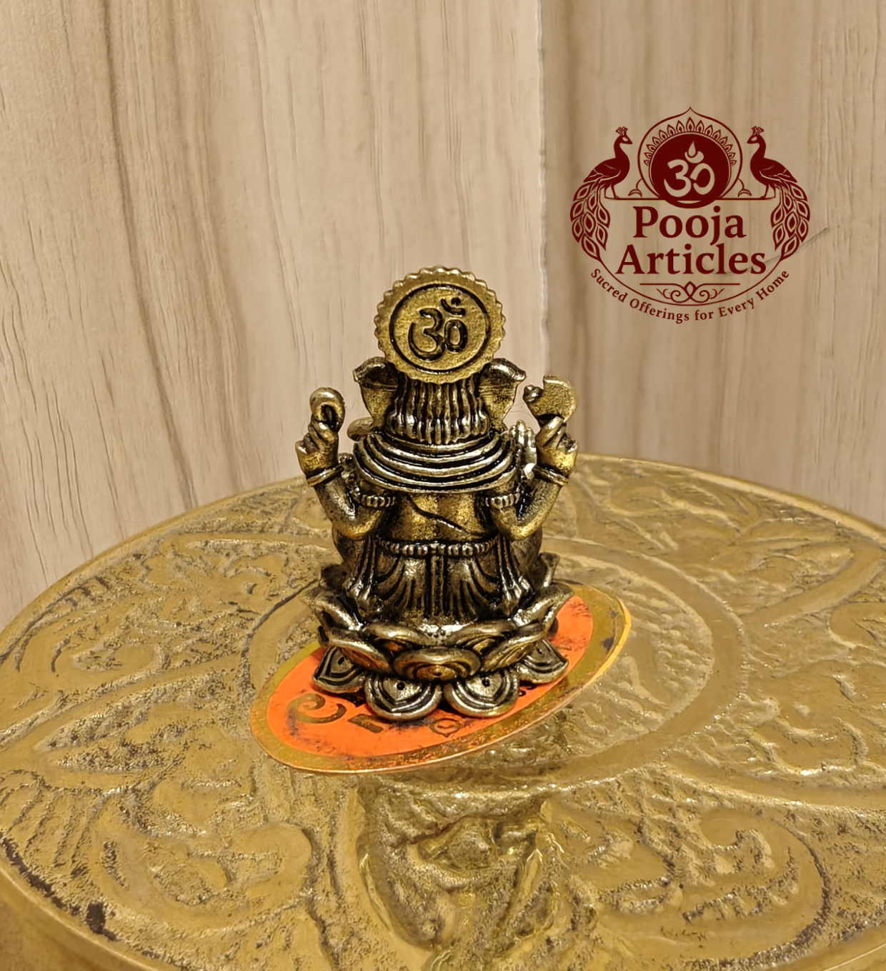 Miniature Brass Ganesh Idol 1.2 Inch