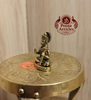 Miniature Brass Hanuman Idol 1.5 Inch