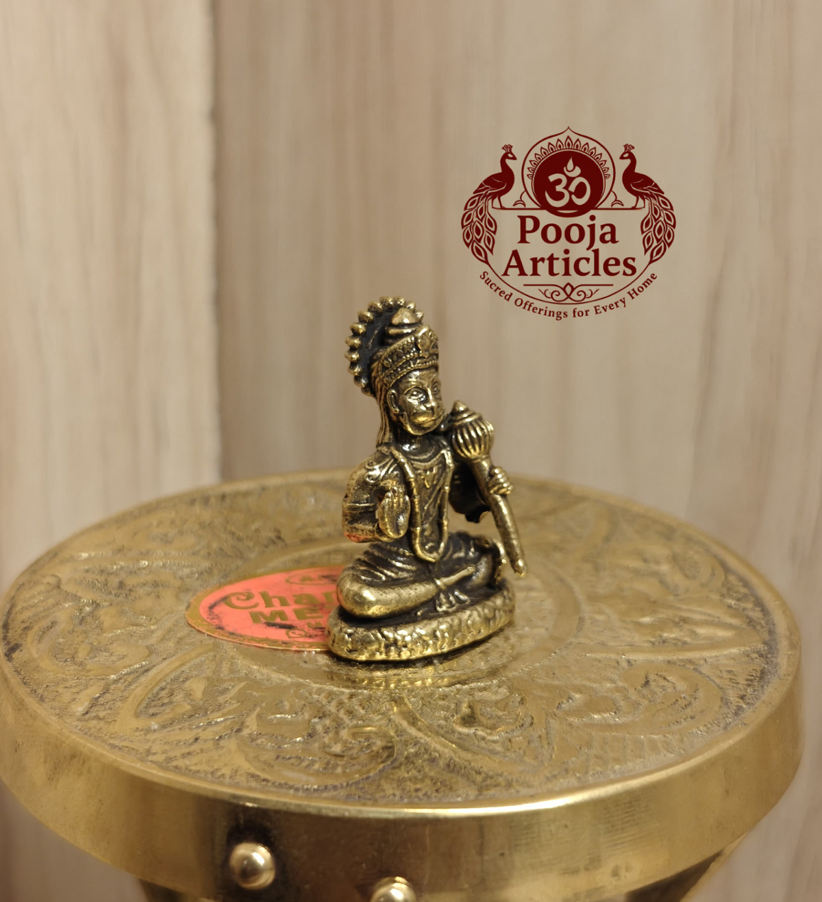 Miniature Brass Hanuman Idol 1.5 Inch