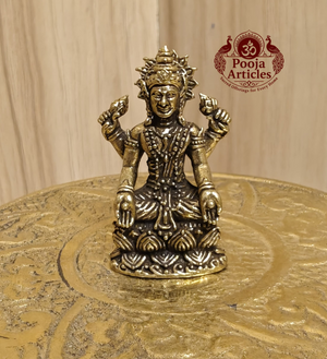 Miniature Brass Lakshmi Idol 1.4 Inch