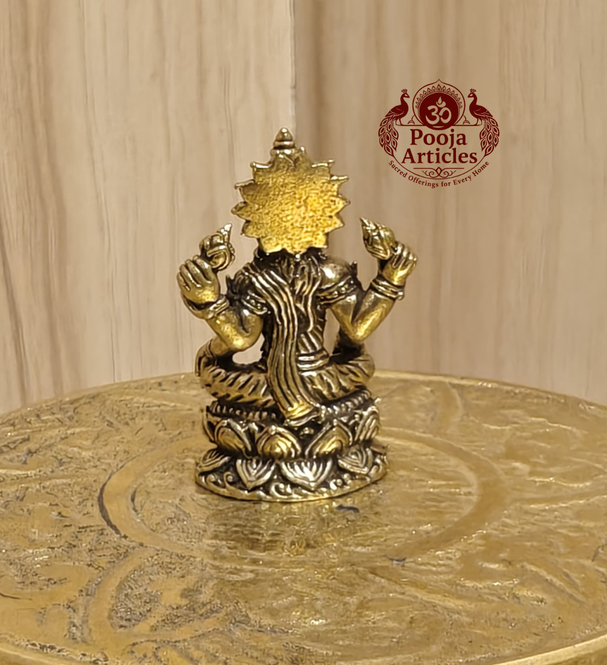 Miniature Brass Lakshmi Idol 1.4 Inch