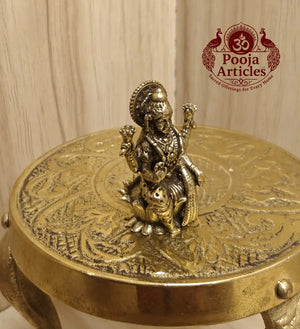Miniature Brass Lakshmi Statue 1 Inch Pooja Articles