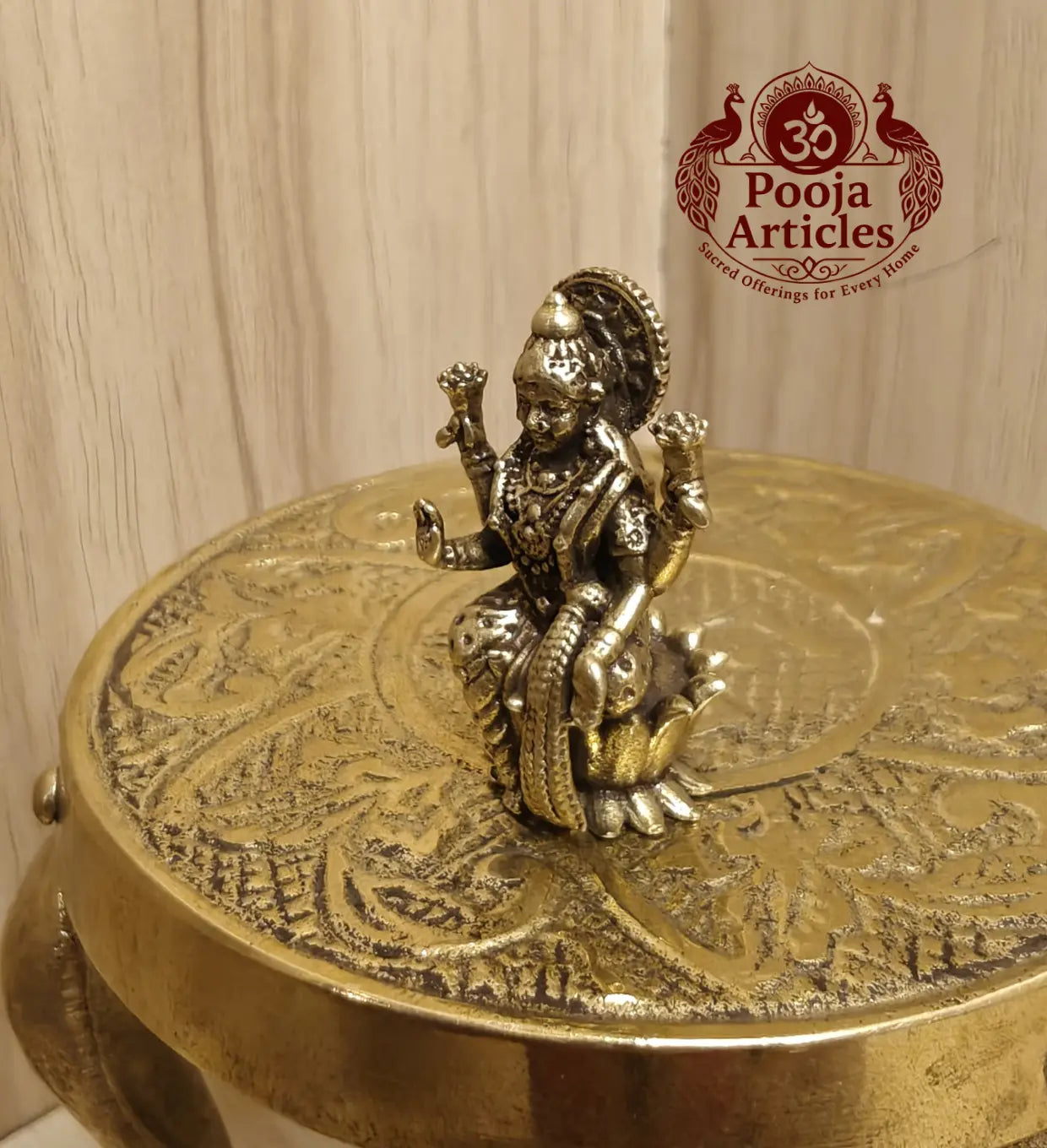 Miniature Brass Lakshmi Statue 1 Inch Pooja Articles
