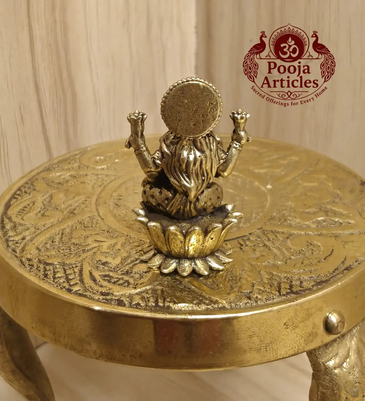 Miniature Brass Lakshmi Statue 1 Inch Pooja Articles