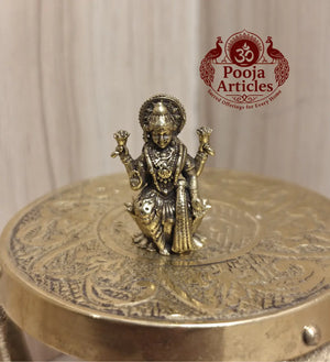 Miniature Brass Lakshmi Statue 1 Inch