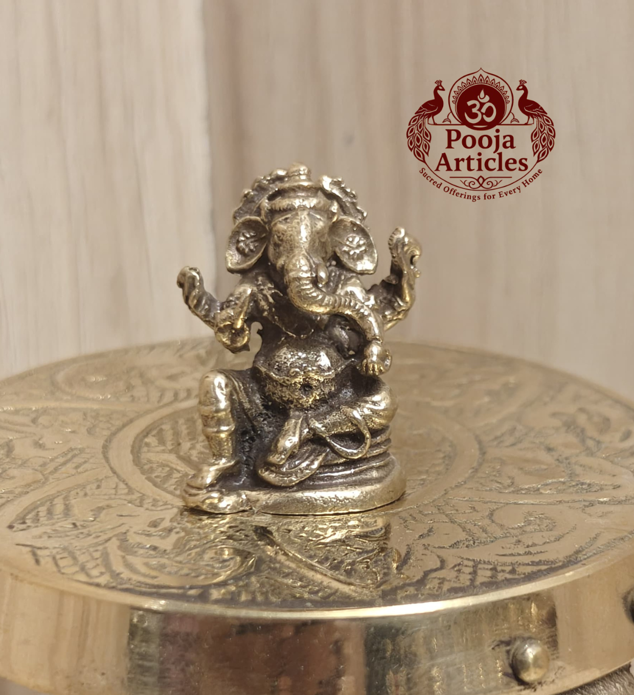 Miniature Brass Lord Ganesha Idol 1.1 Inch