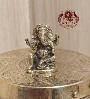 Miniature Brass Lord Ganesha Idol 1.1 Inch