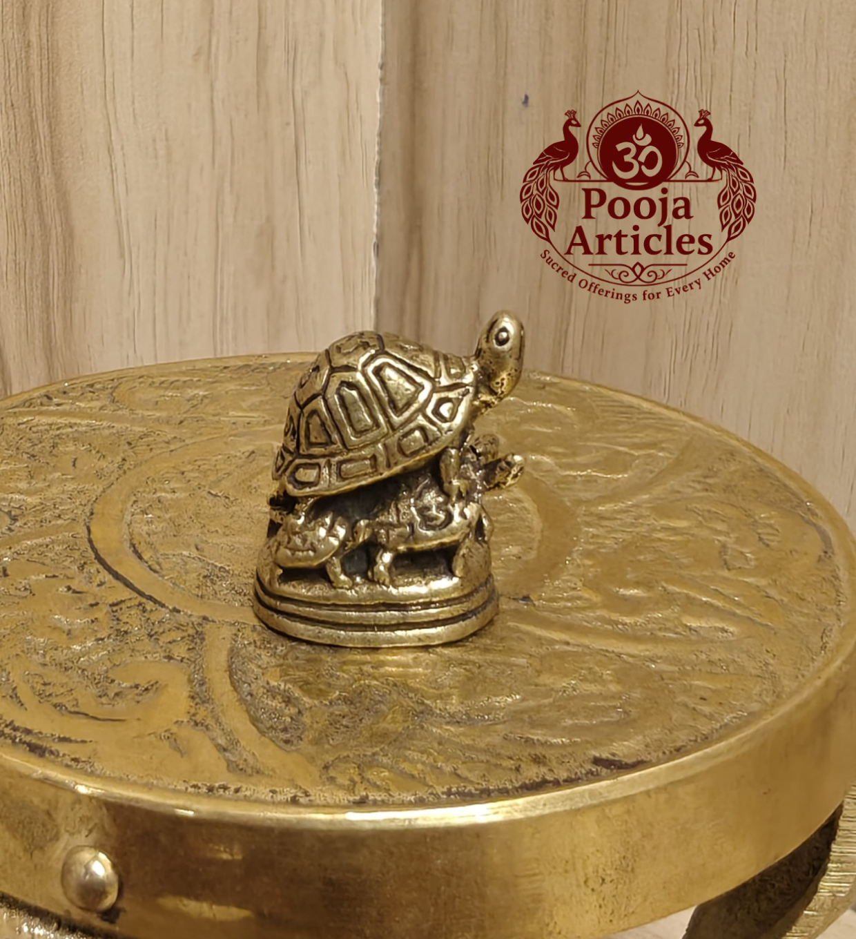 Miniature Brass Tortoise Statue 0.9 Inch