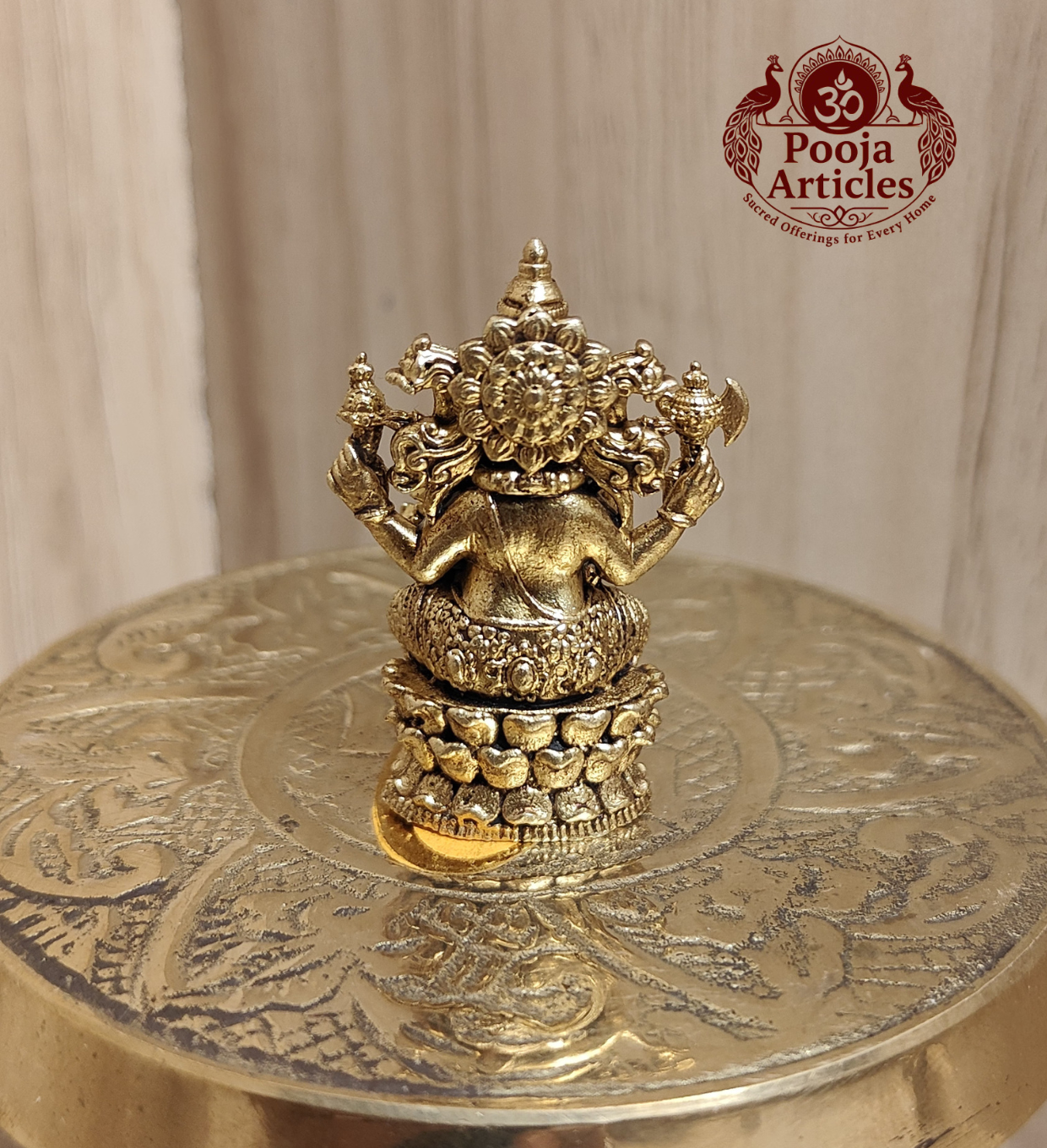 Panchaloha Ganesha Idol 1.5 Inch Pooja Articles