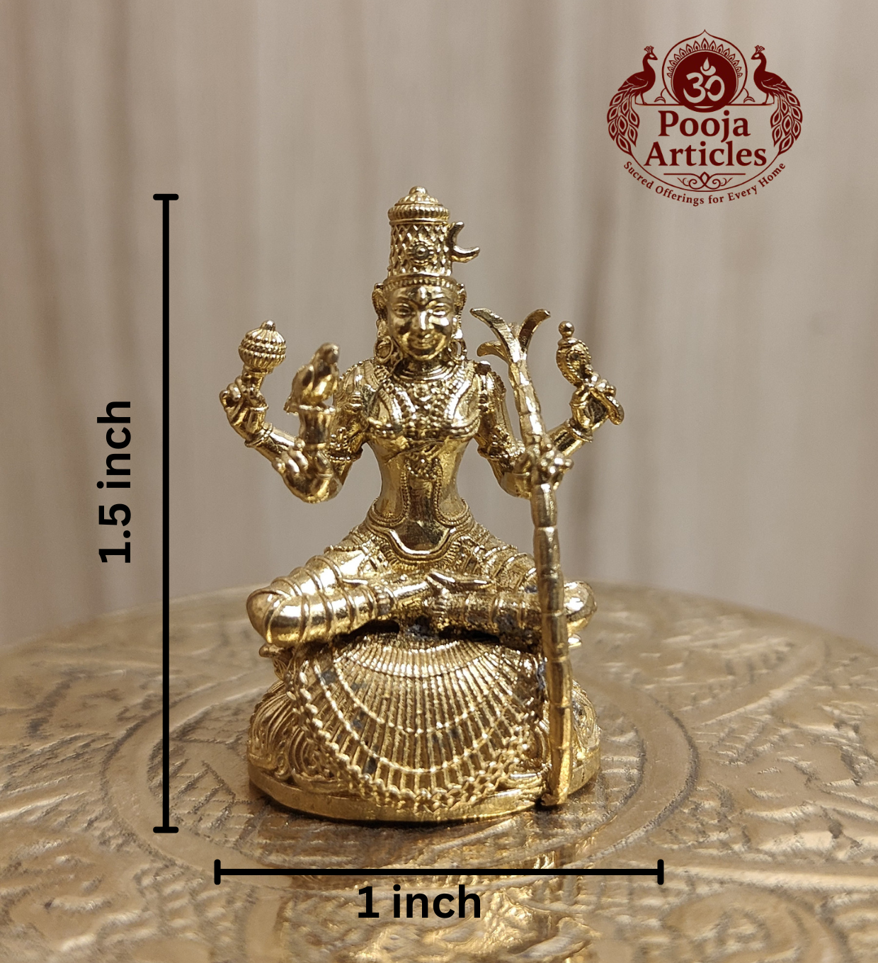 Panchaloha Kamatchi Amman Statue 1.5 Inch