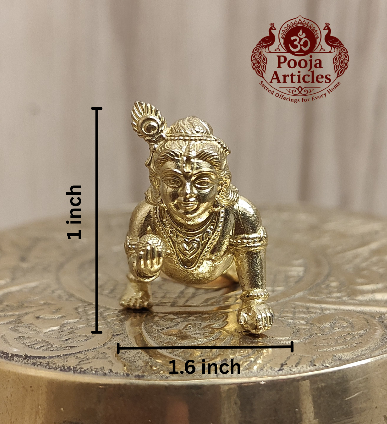 Panchaloha Krishna Idol 1 Inch