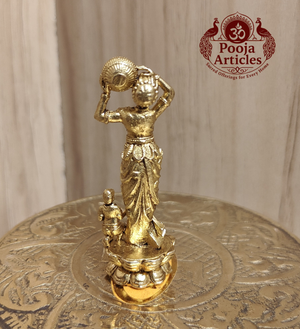 Panchaloha Lady Figurine Statue 2 Inch Pooja Articles
