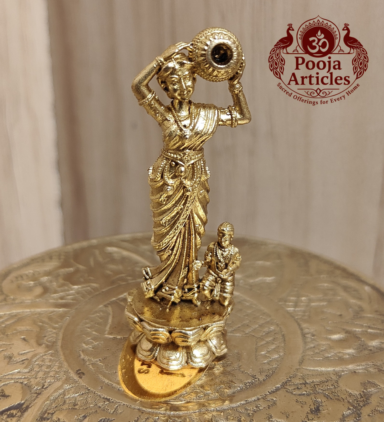 Panchaloha Lady Figurine Statue 2 Inch