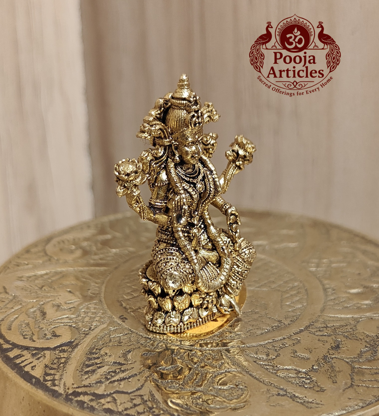 Panchaloha Lakshmi Idol 1.5 Inch Pooja Articles