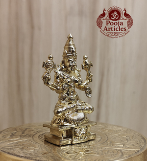 Panchaloha Lakshmi Statue 2 Inch Pooja Articles