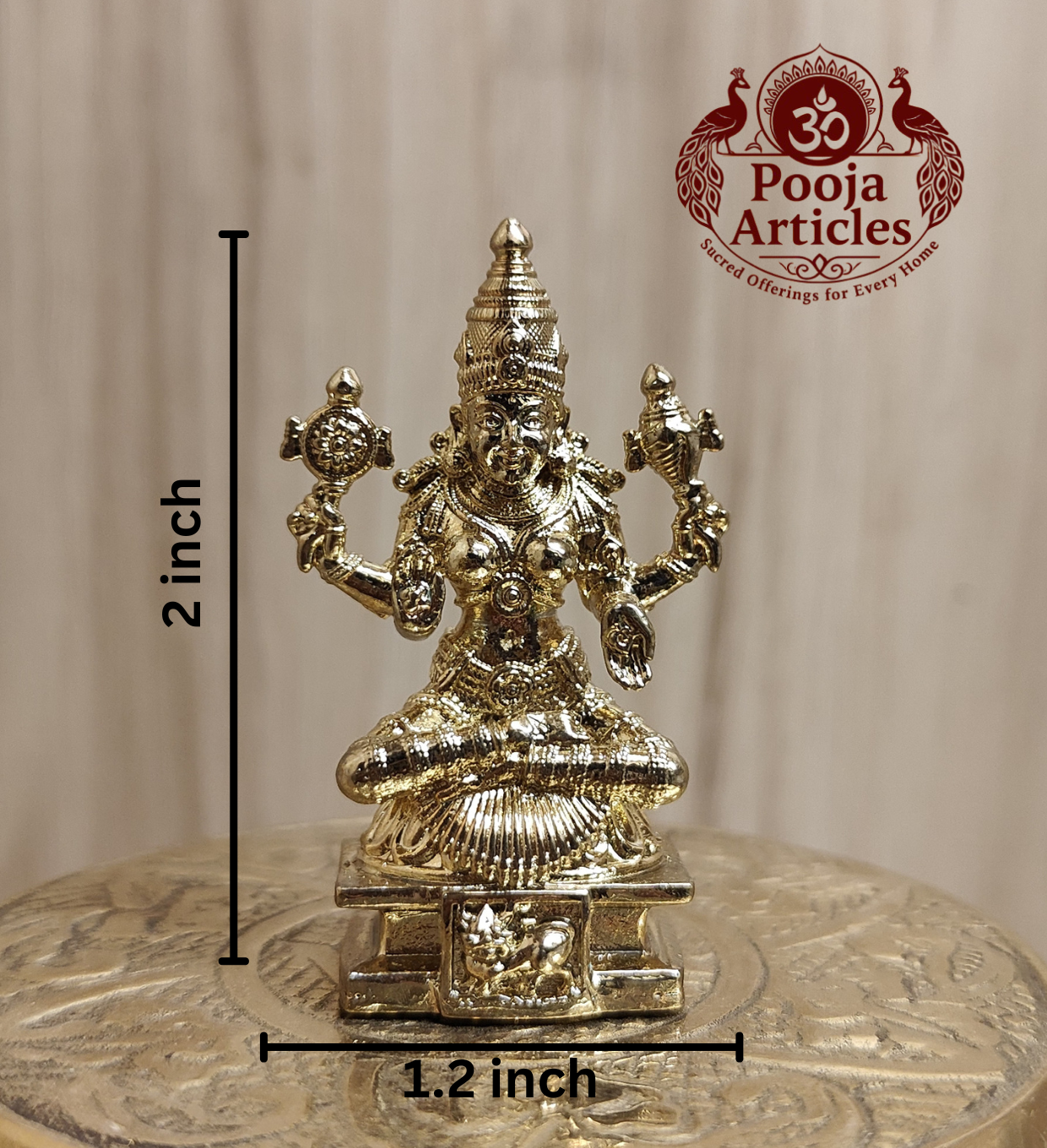 Panchaloha Lakshmi Statue 2 Inch