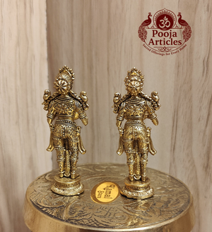 Panchaloha Paavai Vilakku (2 pcs) 2.2 Inch Pooja Articles
