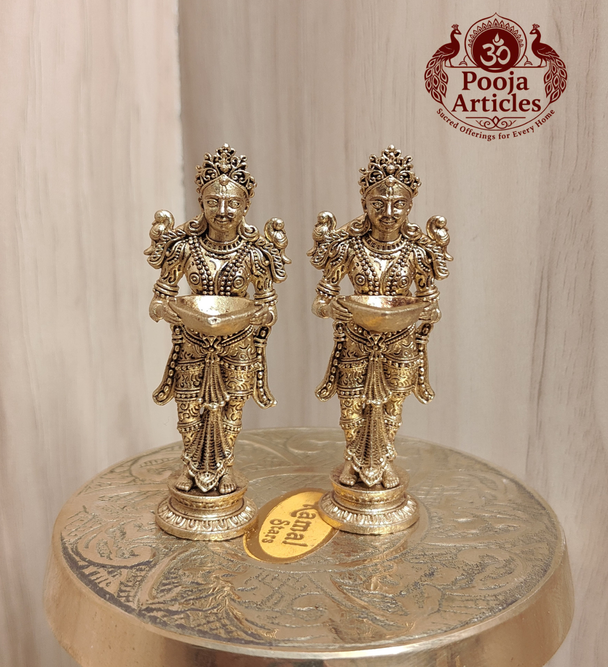 Panchaloha Paavai Vilakku (2 pcs) 2.2 Inch