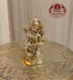 Panchaloha Saraswati Idol 1.5 Inch Pooja Articles
