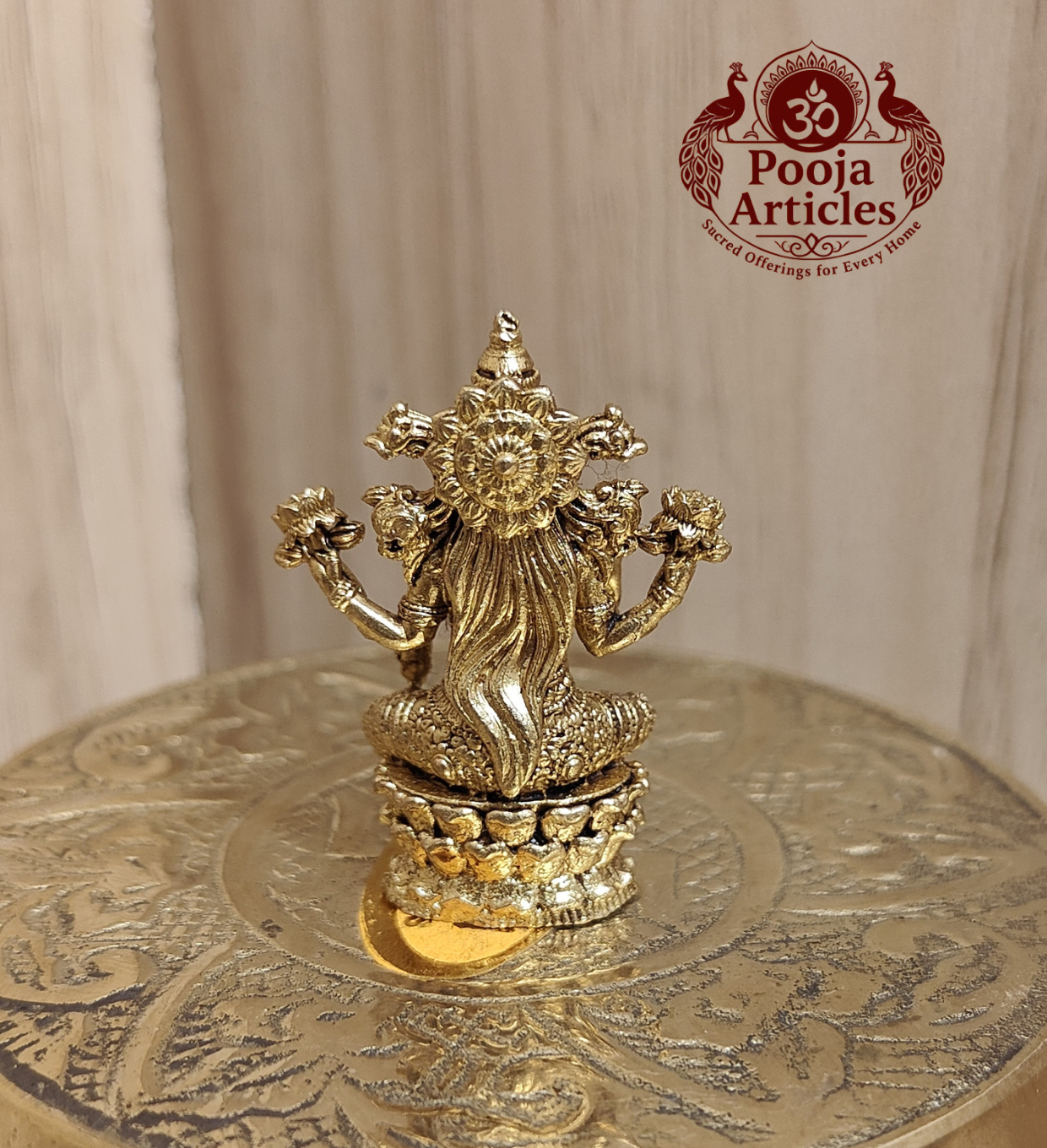 Panchaloha Saraswati Idol 1.5 Inch Pooja Articles