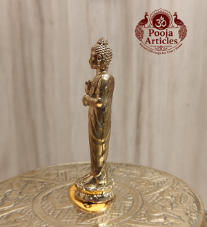 Panchaloha Standing Buddha Idol 2.2 Inch Pooja Articles