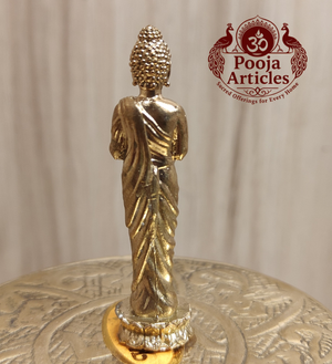 Panchaloha Standing Buddha Idol 2.2 Inch Pooja Articles