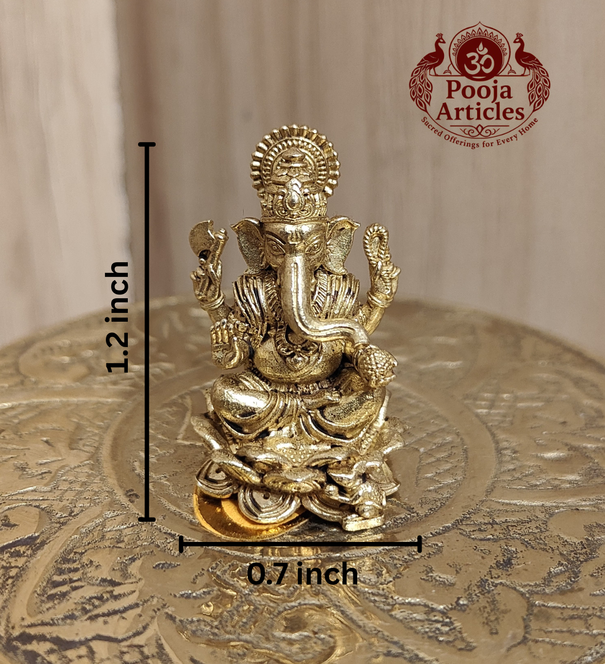 Panchaloha Ganesha Idol 1.2 Inch
