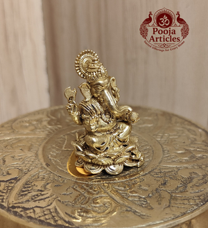 Panchaloha Ganesha Idol 1.2 Inch Pooja Articles