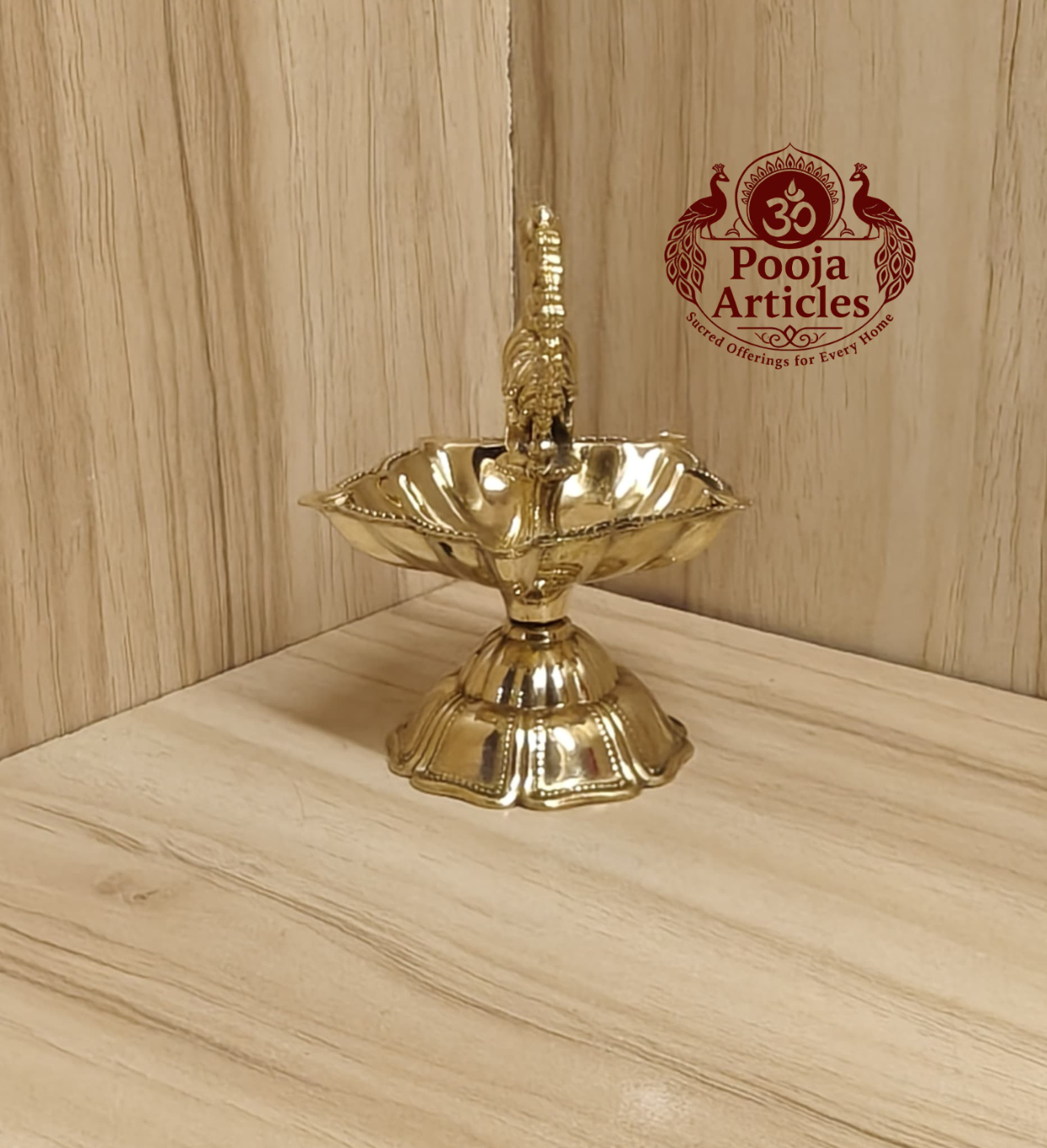 Brass Peacock Diya Size 0 – 3.1 Inch