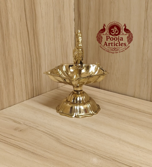 Brass Peacock Diya Size 0 – 3.1 Inch