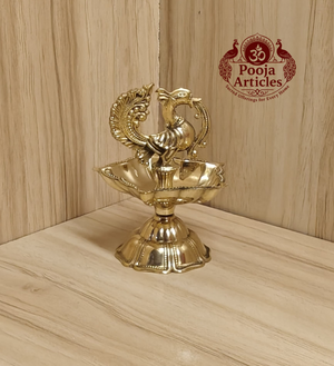 Brass Peacock Diya Size 0 – 3.1 Inch