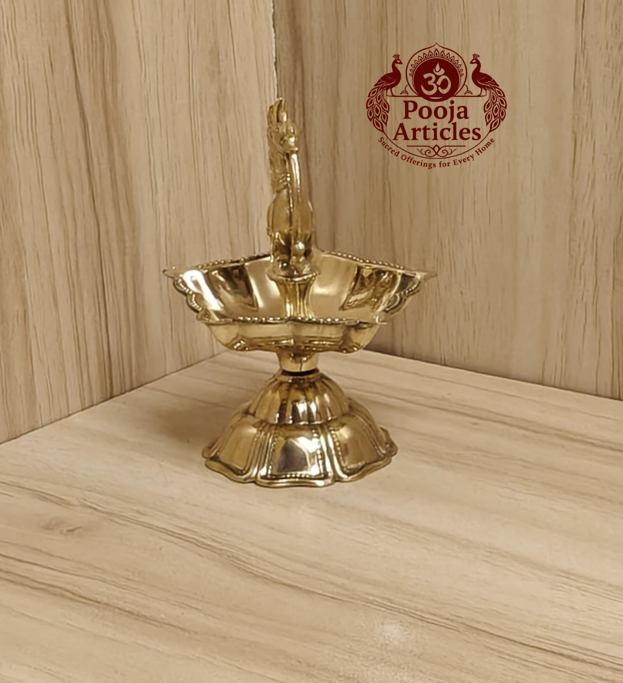 Brass Peacock Diya Size 0 – 3.1 Inch