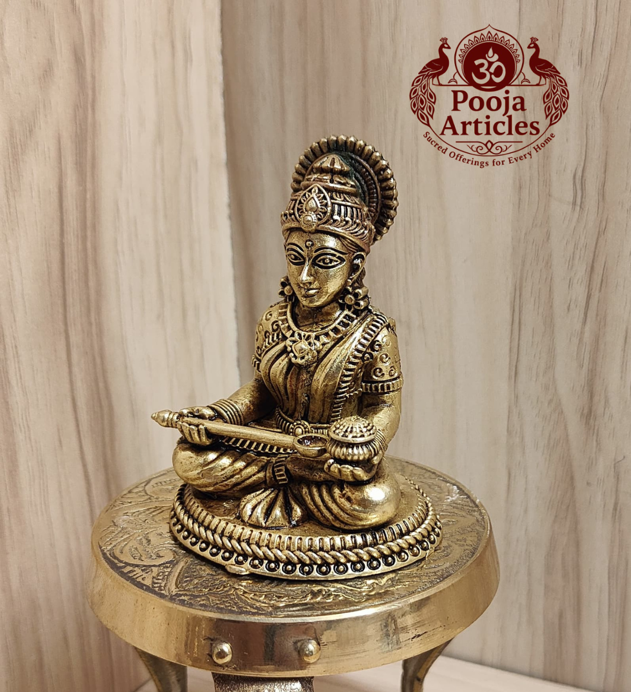 Premium Brass Annapoorani Idol 3 Inch Pooja Articles