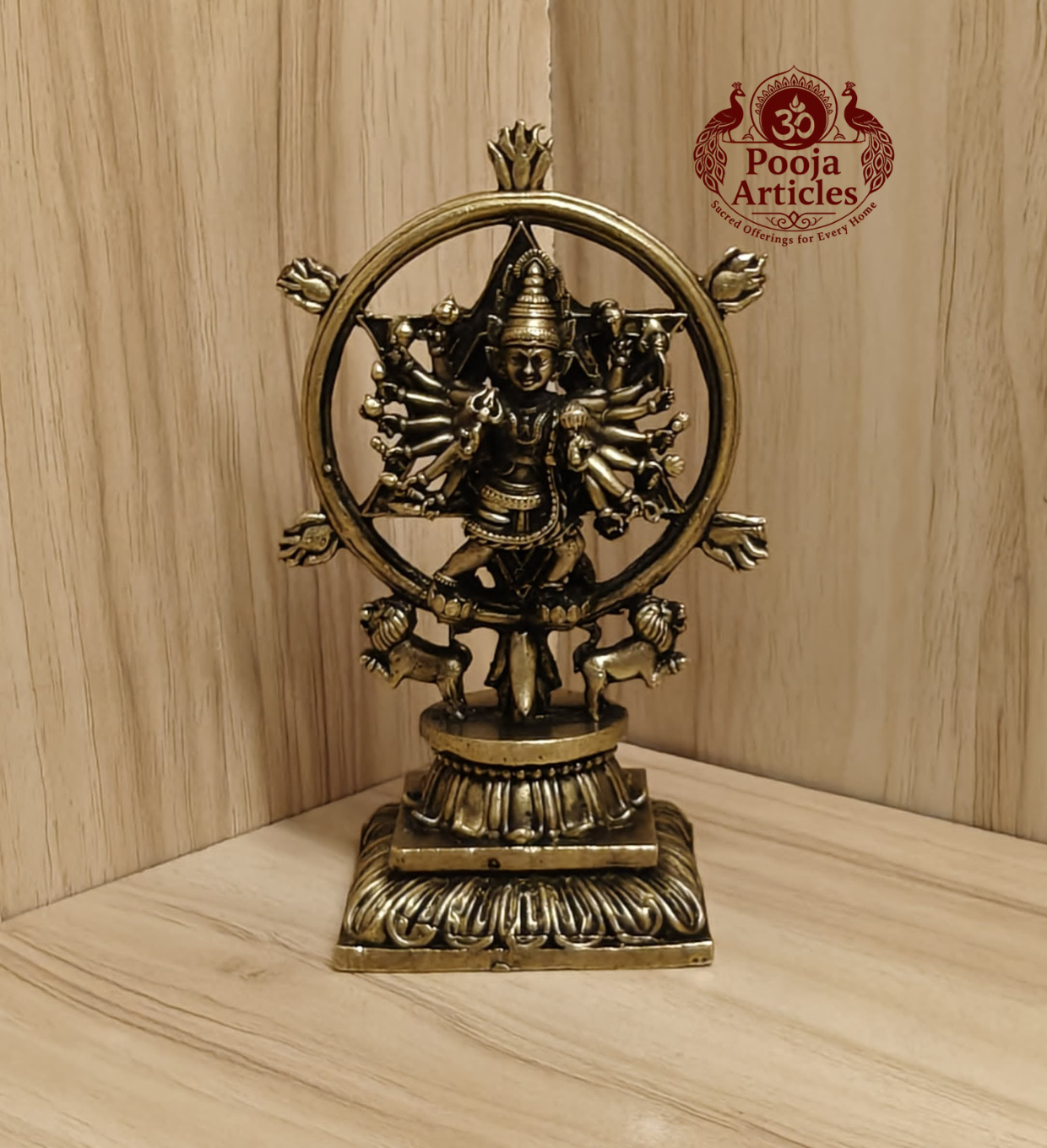 Premium Brass Chakrathalwar Statue 5 Inch