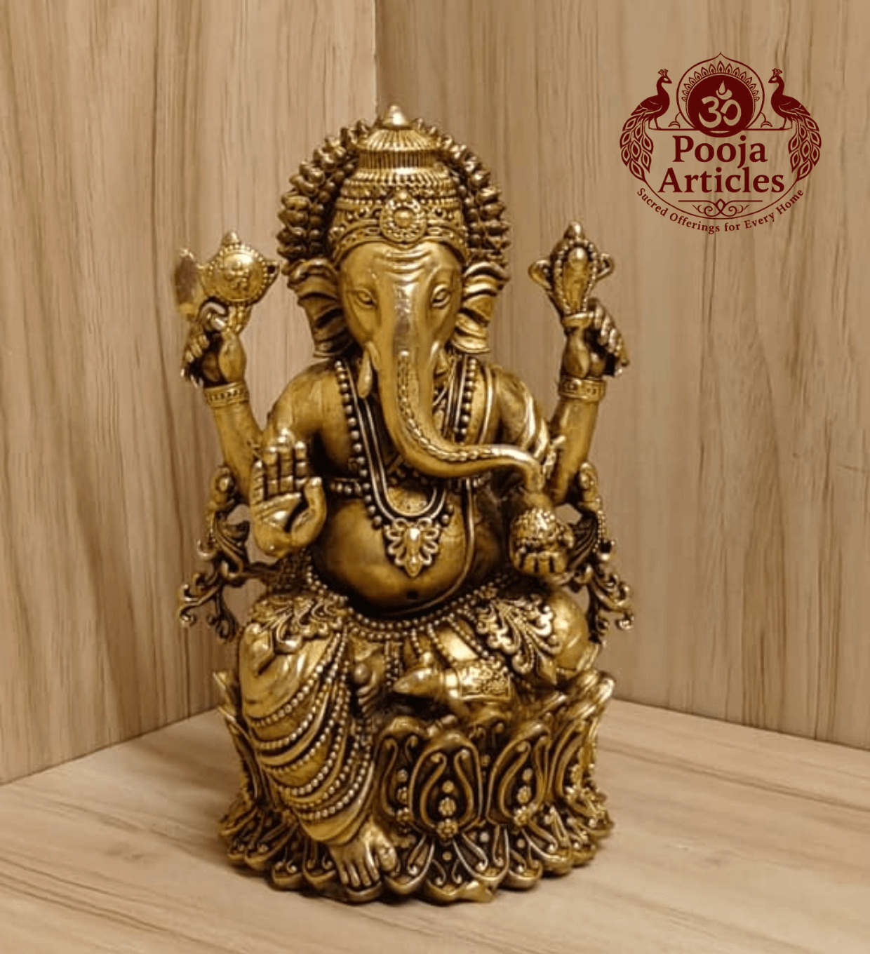 Premium Brass Ganesh Statue 5 Inch