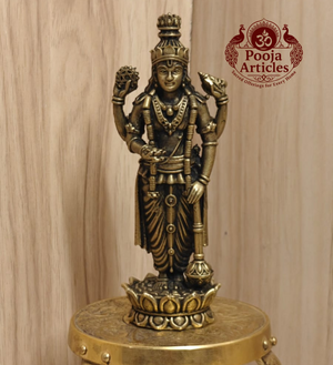 Premium Brass Guruvayoorappan Statue 4 Inch