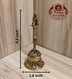 Premium Brass Hanuman Pooja Bell 4.4 Inch