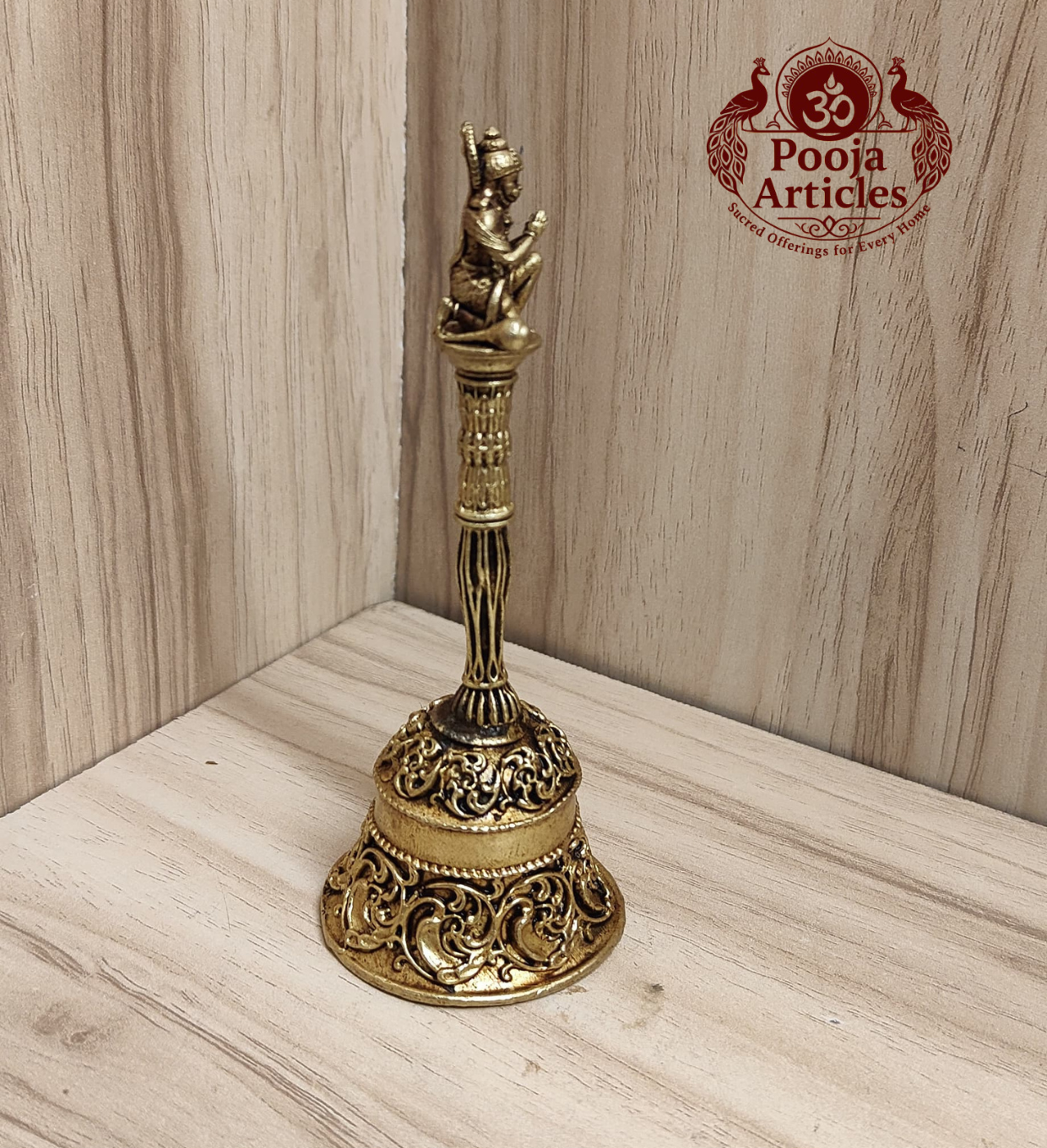 Premium Brass Hanuman Pooja Bell 4.4 Inch