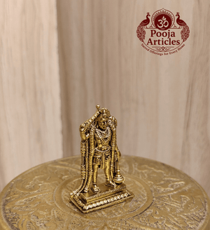 Premium Brass Karuppasamy Statue 1.5 Inch Pooja Articles