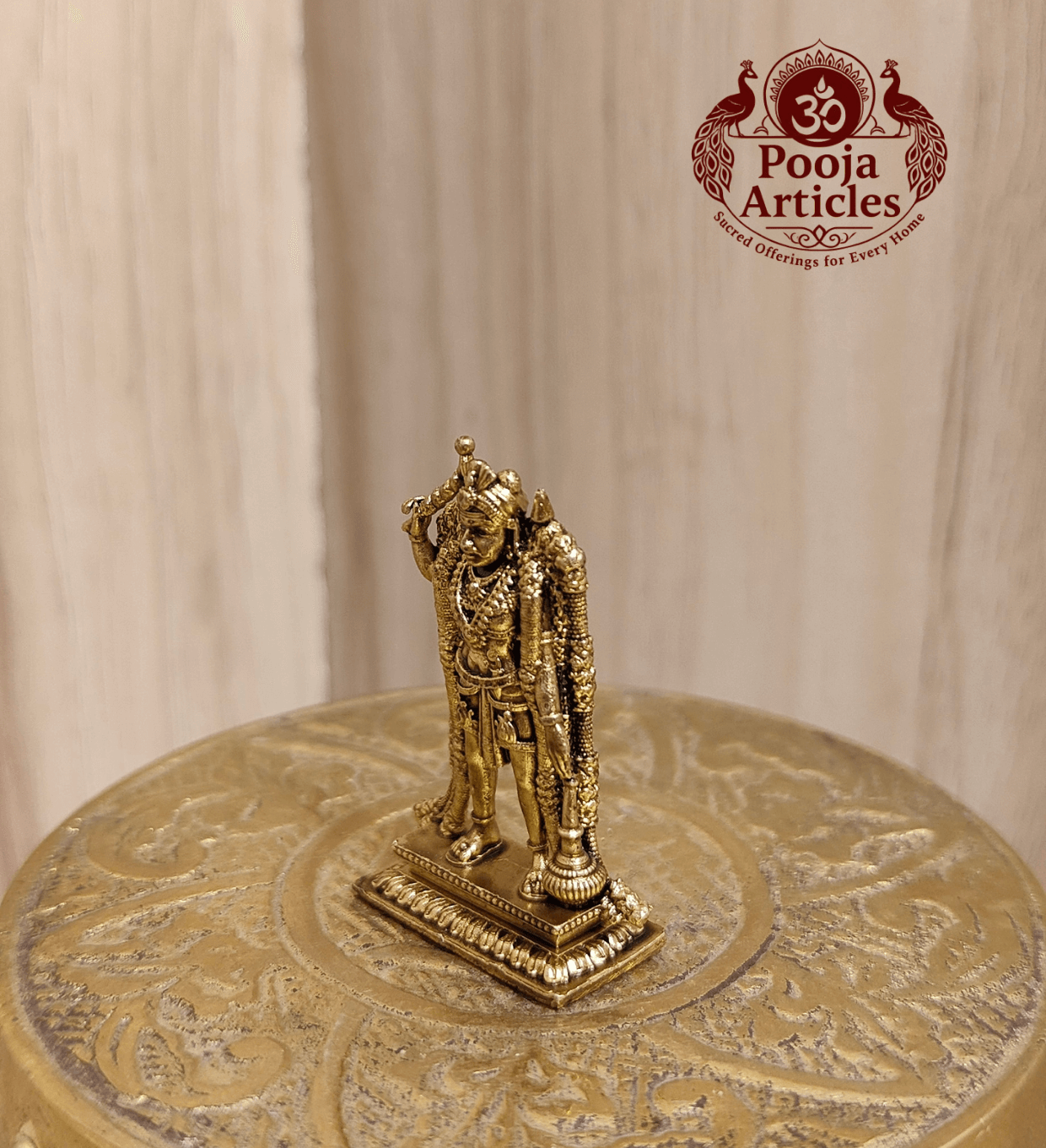 Premium Brass Karuppasamy Statue 1.5 Inch Pooja Articles