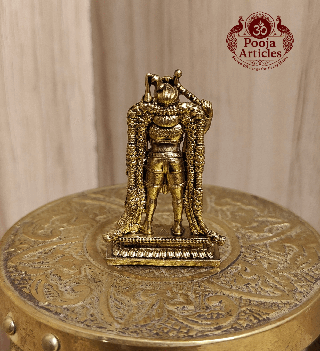 Premium Brass Karuppasamy Statue 1.6 Inch Pooja Articles