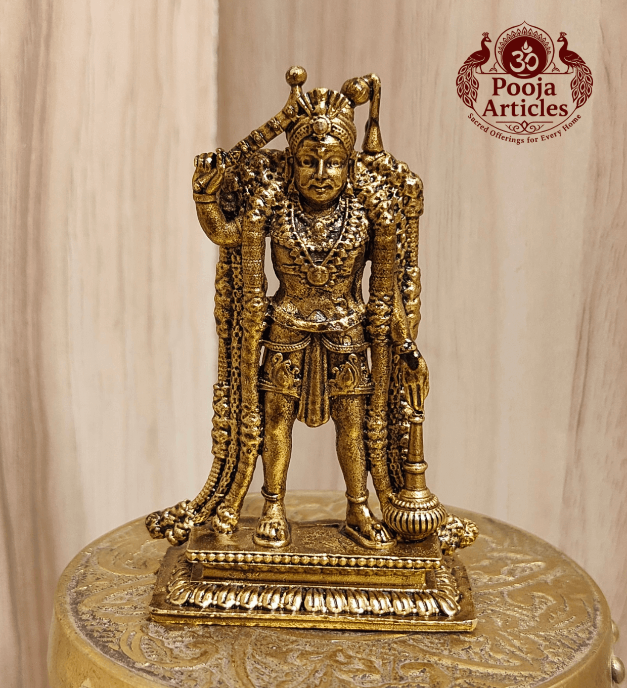 Premium Brass Karuppasamy Statue 3 Inch