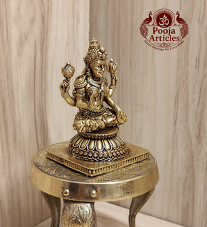 Premium Brass Lakshmi Statue 3 Inch