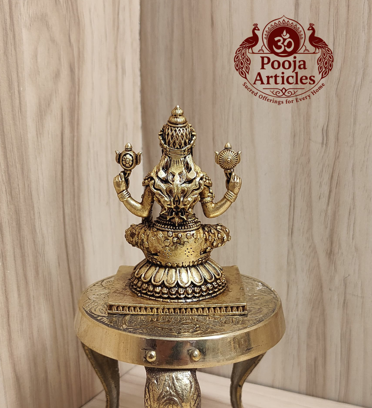 Premium Brass Lakshmi Statue 3 Inch