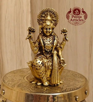 Premium Brass Lakshmi Statue 2.6 Inch