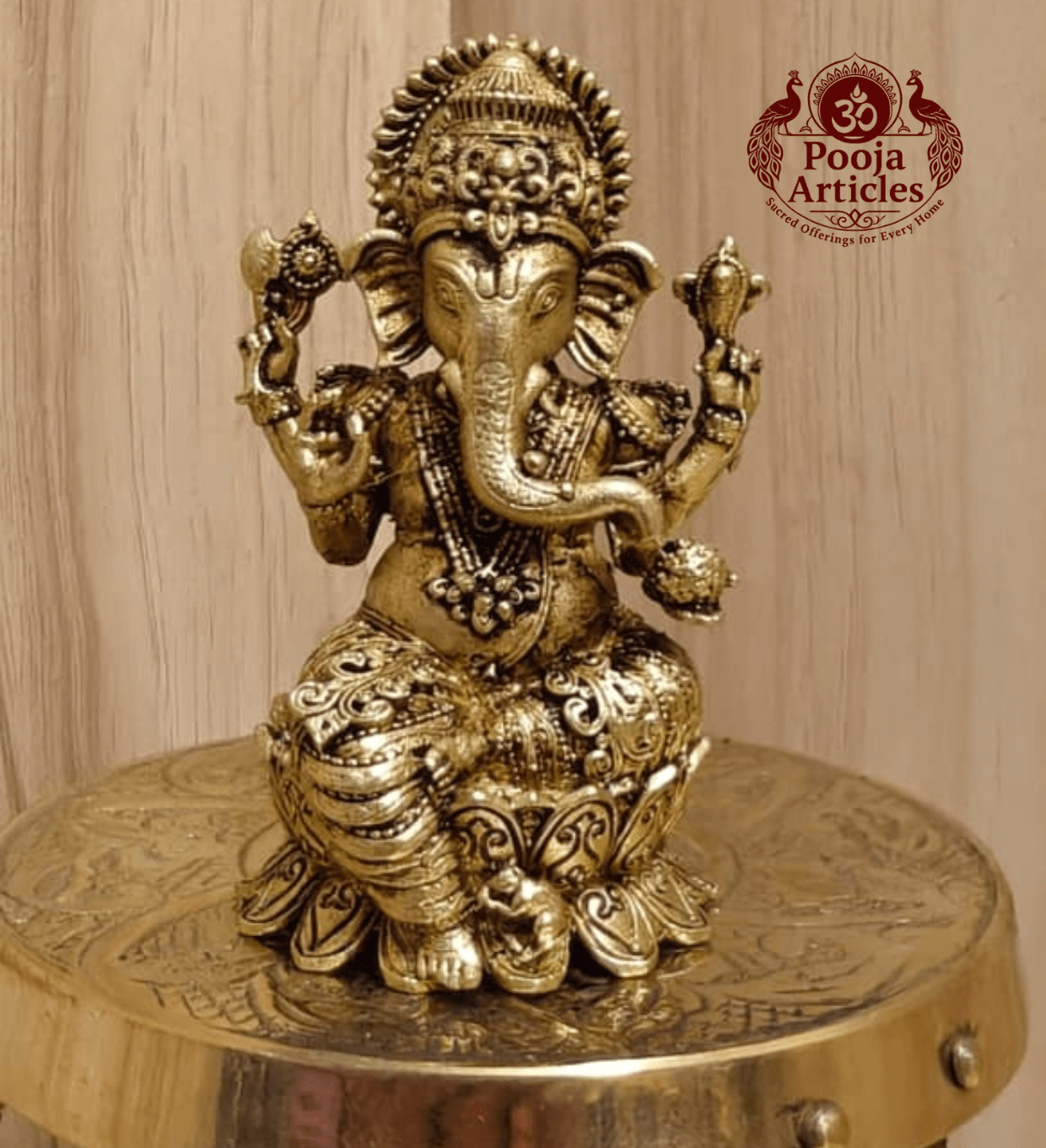 Premium Brass Vinayagar Statue 2.6 Inch