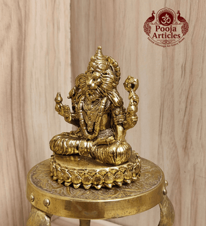Premium Brass Narasimha Statue 3 Inch Pooja Articles